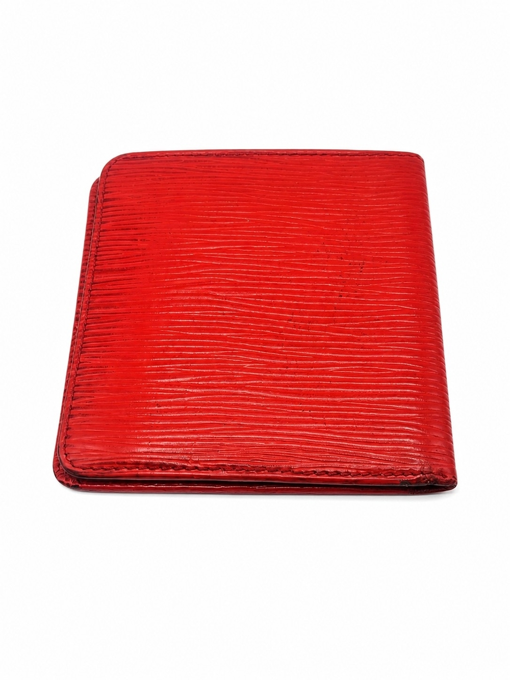 Louis Vuitton Red Epi Leather Men's Wallet with Embossed LV - Picture 2 of 7